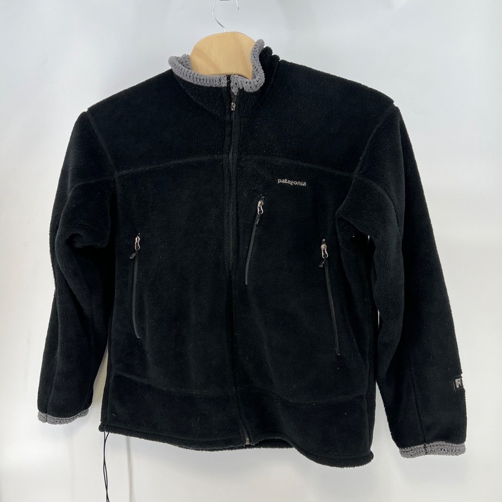 Vintage Patagonia R4 Regulator Polartec Fleece Jacket USA Men's XL Black - Picture 2 of 9